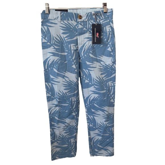 NWT Boys Vineyard Vines Breezy Ice Water Blue Breaker Pants Sz 12 Adjustable - Picture 2 of 8